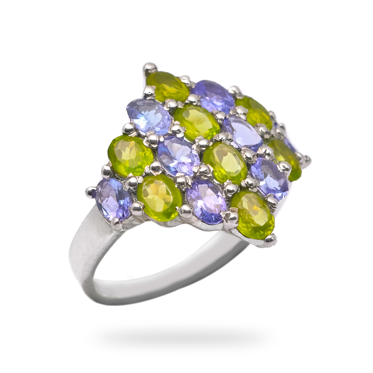 Bague peridot, topaze argent Valentina